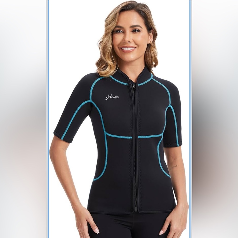Hevto Wetsuit Top Women 3mm & Wet Suit Vest 2mm Neoprene Jacket Size 10